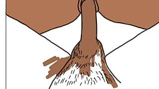 African couple continues their passionate drawing session in part 2