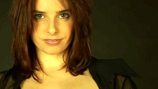 My bold striptease rips clothes while rubbing pussy on frame