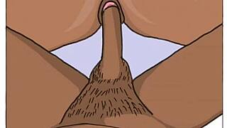 African couple continues their passionate drawing session in part 2