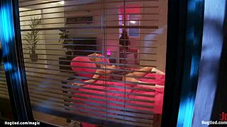 Bound and gagged busty college girl gets her anal sex