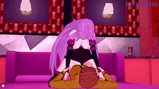 Sakura Matou and Rider and Shirou Emiya having intense sex in Fate Stay Night hentai 😍