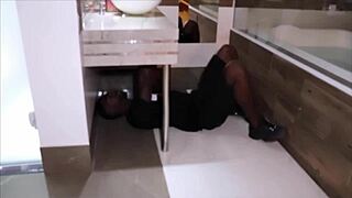 Slut Gives to Receptionist and Gets Cum Inside in Interracial Encounter