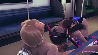 Overwatch Yaoi Femboy D.Va Receives Handjob And Blowjob In Uncensored Anime