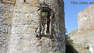 nude outdoor shooting at abandoned military base island