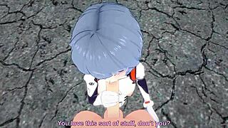 Rei Ayanami POV Blowjob in Evangelion Short Clip