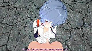 Rei Ayanami POV Blowjob in Evangelion Short Clip