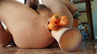 Passive gay guy enjoys intense fisting.