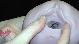 she puts my glans in onahole till cum