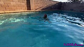 Thefoxxxlife's Intense Poolside Passion with Monster Cock and Squirting