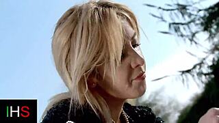 man, i’m so into this sexy blonde fuckin’ outdoors with a crazy horny guy.