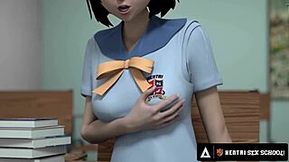 Busty Hentai Teacher, Will You Show Us Sex Techniques?