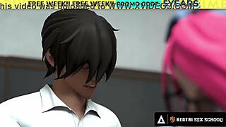 Busty Hentai Teacher, Will You Show Us Sex Techniques?