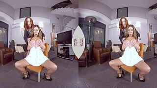 silviaally performs virtual taboo striptease with blonde and redhead