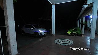 Wow, this tranny got an intense blowjob! The deep pounding was unreal.