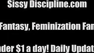 Bad slave gets punished in femdom bdsm with humiliation and crossdressing