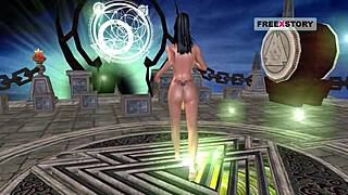 I love this animated 3d cartoon of cute indian girl posing and masturbating with banana