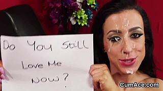 Foxy Peach Feels The Intense Pleasure Of A Massive Facial Cumshot