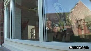 Sonia, the unfaithful British milf, shows her huge tits