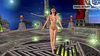 I love this animated 3d cartoon of cute indian girl posing and masturbating with banana