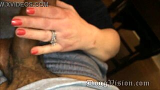 Cheating wife sucks bbc without minding the camera?