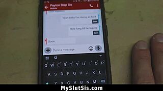 Peyton Robbie, the wonderful stepsister, says, 'Want to practice on me, stepbro?' She offers blowjob, doggystyle, and cowgirl riding