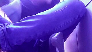 showing new pink socks and tired feet for fetish fun