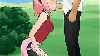 Naruto Fan Plays Sakura Haruno in Deepthroat Anime Game