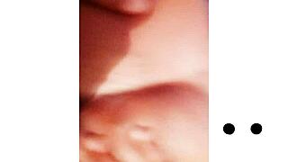 Npleasures bends over to show new ass tattoo