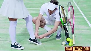 Brandi Bae gives her best tennis anal lesson