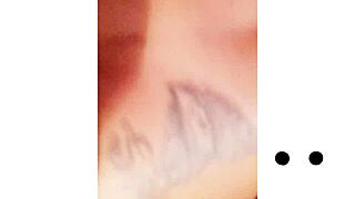 Npleasures bends over to show new ass tattoo