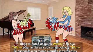 busty family cheer squad practices in spanish