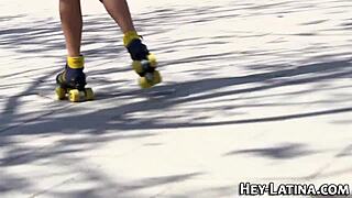 Latina Fucked On Roller Skates!