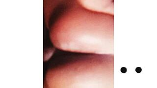 Npleasures bends over to show new ass tattoo