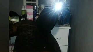 African amateur takes big black cock doggy on big ass