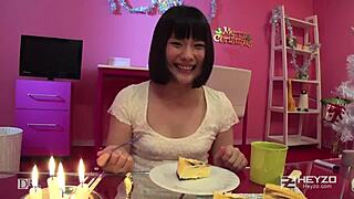 Want to see Kawaii girlfriend and boyfriend's POV sex on Christmas?