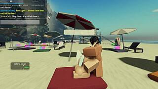 Sucking Huge Monster Cock On Beach In Roblox