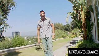 Teen Tristan Berrimore receives an old dick raw