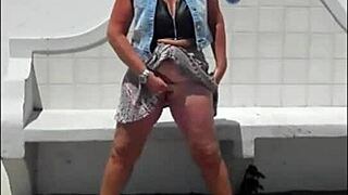 Slut Suzi Flashes and Masturbates Publicly Outdoors as Exhibitionist Whore