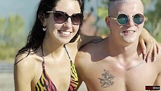 Met a couple at water park for wild threesome anal action.