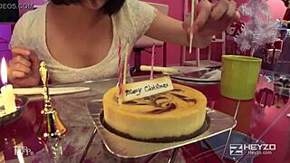 Want to see Kawaii girlfriend and boyfriend's POV sex on Christmas?