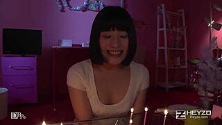Want to see Kawaii girlfriend and boyfriend's POV sex on Christmas?