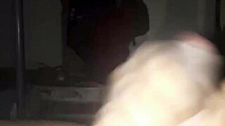 He jerks his cock at midnight in homemade gay video.