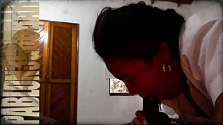 Latina Deepthroats Monster Cock, Loves Stomach Juice On Meat