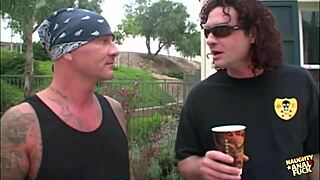 Hey there! Naughty blonde shares her perfect ass with two guys for a magazine cover spot.