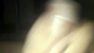 He jerks his cock at midnight in homemade gay video.