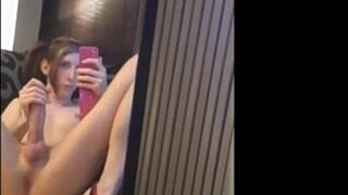 Bigcock Shemale Masturbates Monster Cock On Webcam