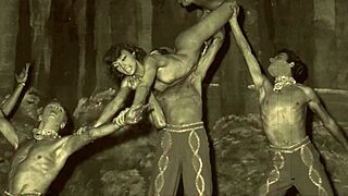 vintage showgirls undressing on stage