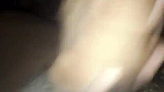 He jerks his cock at midnight in homemade gay video.