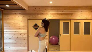 Japanese sweet yoga instructor