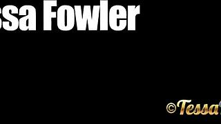 Redhead with huge boobs shows off naked in high definition